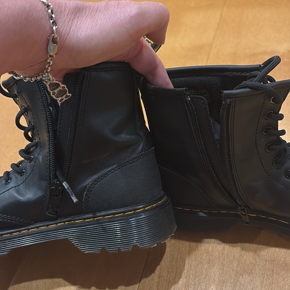 Dr. martens Airwair boots back laced up zipper combat black womens 5 - Picture 8 of 8